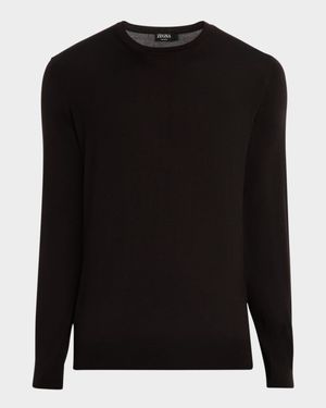 Men's Cashseta Cashmere and Silk Crewneck Sweater
