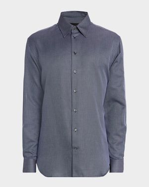 Men's Micro-Dot Cotton Modern Fit Sport Shirt