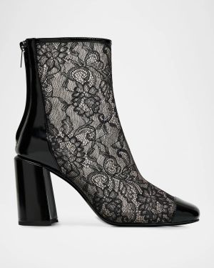 Kiss Lace Zip Ankle Boots
