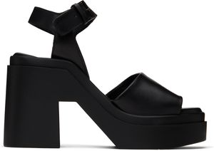 Clergerie Sandales à talon bottier Nelio noires