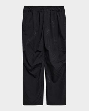 Men's Tonal Check Pull-On Trousers
