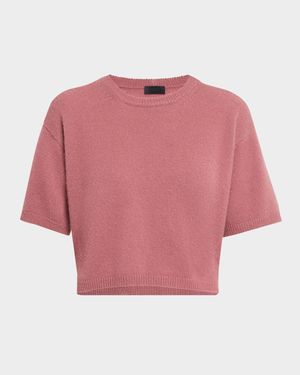 Cashmere Short-Sleeve Sweater