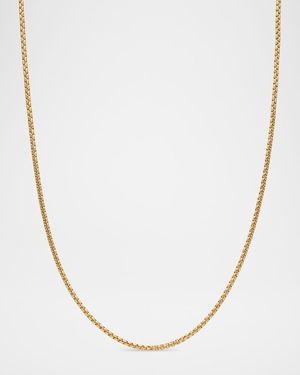 Box Chain Necklace in 18K Gold, 1.7mm, 16"L