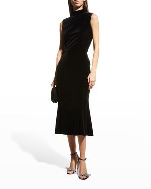 Audrey Sleeveless Velvet Dress