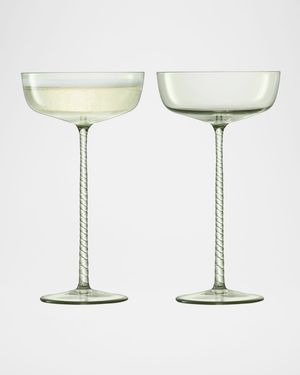 Theatre Champagne Saucer Glasses, Set of 2