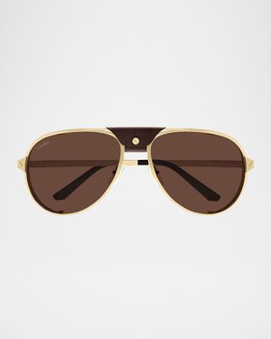 Men's CT0296SM Metal Aviator Sunglasses