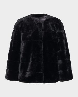 Fur-Free Short Faux Mink Coat