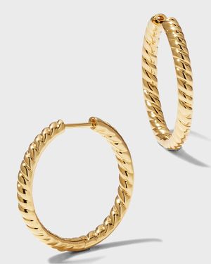 18k Yellow Gold Zoe Braided Hoop Earrings