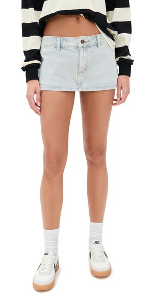 Lioness Rhode Mini Skort Light Denim XXXL