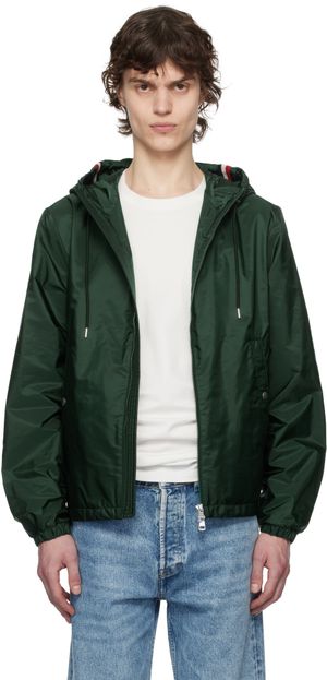 Moncler Blouson coupe-vent Grimpeurs vert à capuche