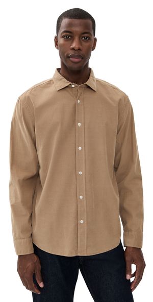 Billy Reid Corduroy Cedar Shirt Light Brown L
