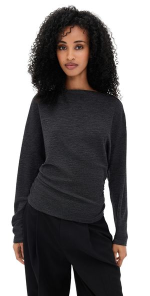 Vince Draped Top Dark Heather Grey XL