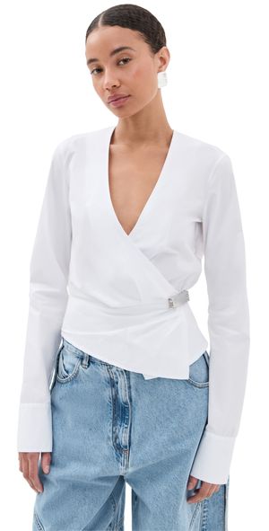 The Attico V Neck Blouse White 36