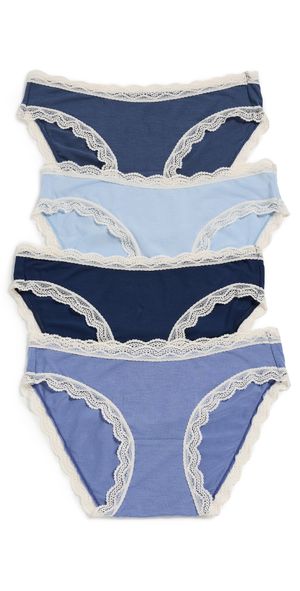 Stripe & Stare Original Knickers 4 Pack Denim Blues M