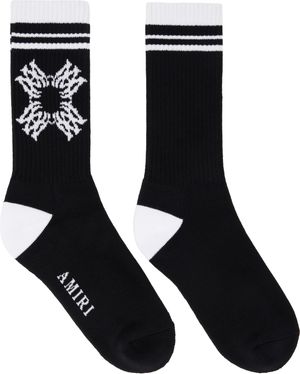 AMIRI Black & White 'MA' Quad Socks