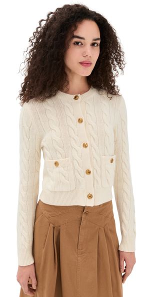 Polo Ralph Lauren Long Sleeve Crew Neck Cardigan Authentic Cream M
