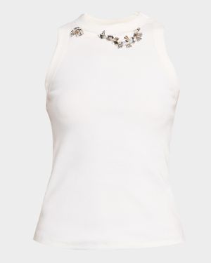 Distressed Crystal Tank Top