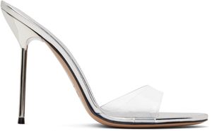 Paris Texas SSENSE Exclusive Silver Lidia Mules