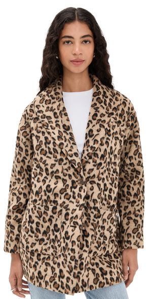 Z Supply Lennon Animal Coat Suede XL