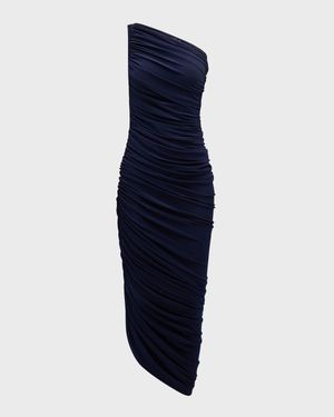Diana Shirred One-Shoulder Gown