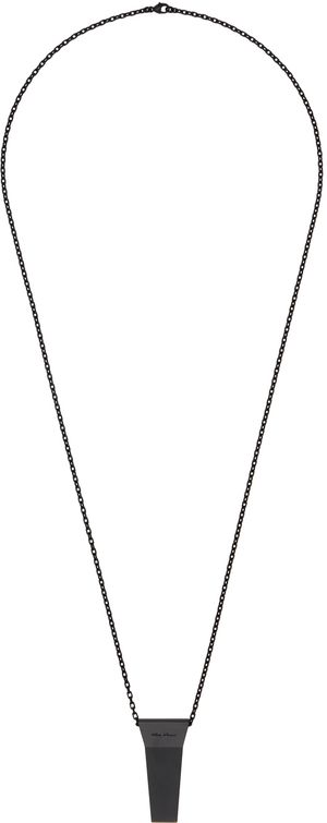 Rick Owens Black Trunk Charm Necklace