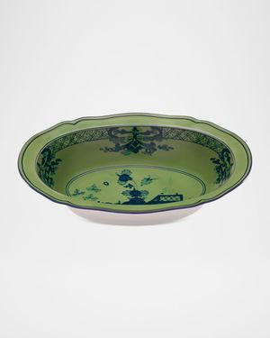 Oriente Italiano Malachite Deep Oval Serving Bowl