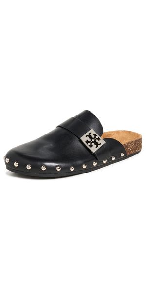 Tory Burch Mellow Stud Mules PERFECT BLACK / SILVER 6