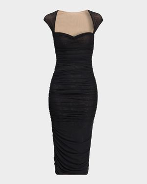 Kylie Mesh Midi Dress