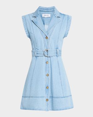 Lya Belted Denim Dress