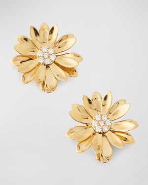 18K Diamond Center Margherita Earrings