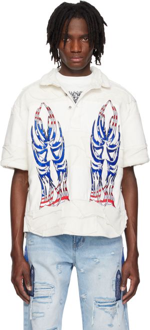 Who Decides War Off-White Winged Glory Polo