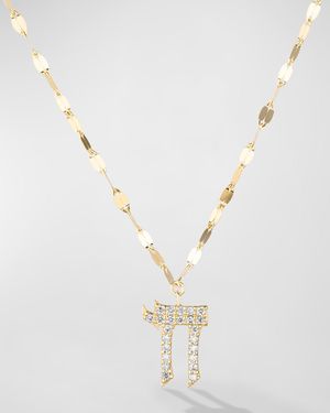 Flawless Chai Pendant Necklace with Jump Ring, 16-18"L