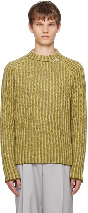 Marni Pull kaki à rayures