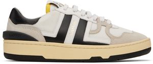 Lanvin White & Gray Clay Mesh Sneakers