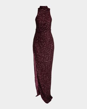 Sequined Halterneck Dress