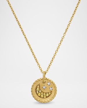 Cable Collectible Moon and Star Pendant Necklace