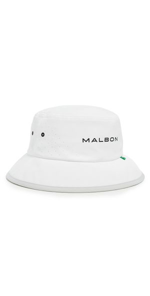 Malbon Golf Performance Tech Bucket Hat White S/M