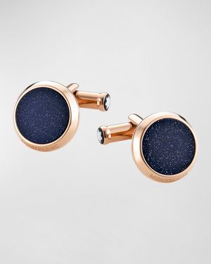 Men's Meisterstuck Round Stone Cufflinks