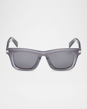 Men's Rectangular Acetate Sunglasses