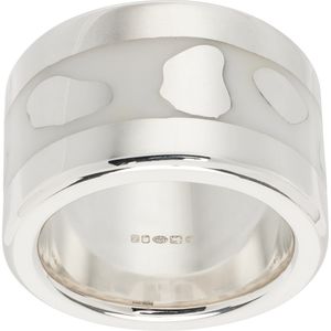 Ellie Mercer Silver & White Island Band Ring
