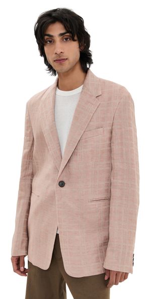 Our Legacy Unconstructed Shinjuku Blazer Hammock Check Crumpled Linen 52