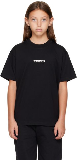 VETEMENTS Enfant | T-shirt noir à logos