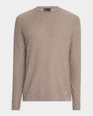 Men's Wool Textured Crewneck Sweater