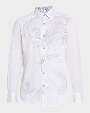 Men's Maelstorm Embroidered Button-Down Shirt