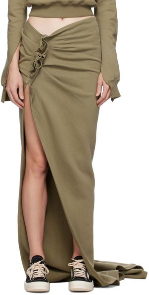 Rick Owens DRKSHDW Jupe longue verte - Edfu