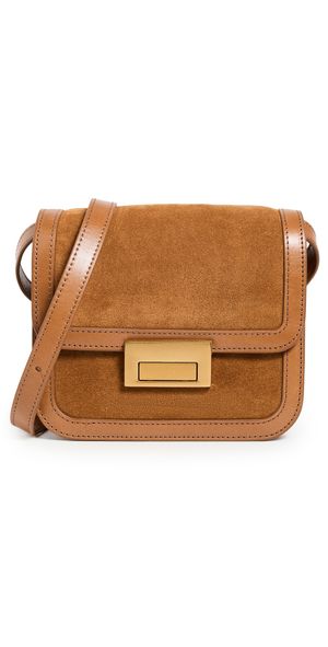 Loeffler Randall Desi Crossbody Bag with Lock Hardware Cacao One Size