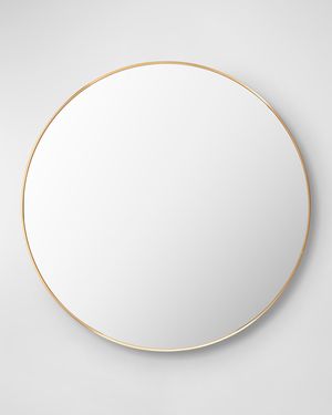 Aranya 40" Round Wall Mirror, Gold