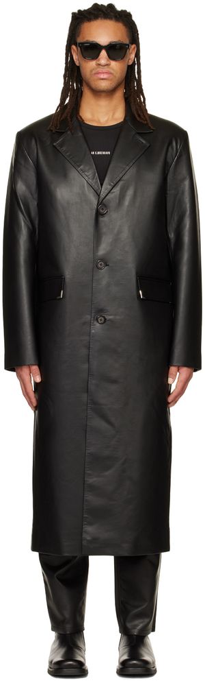 Han Kjobenhavn Black Slim Faux-Leather Jacket