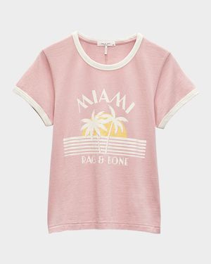Miami Boxy Ringer Tee