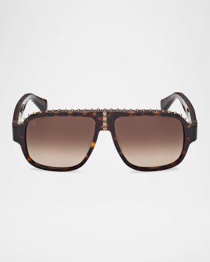 Men's LB0005M Acetate Aviator Sunglasses